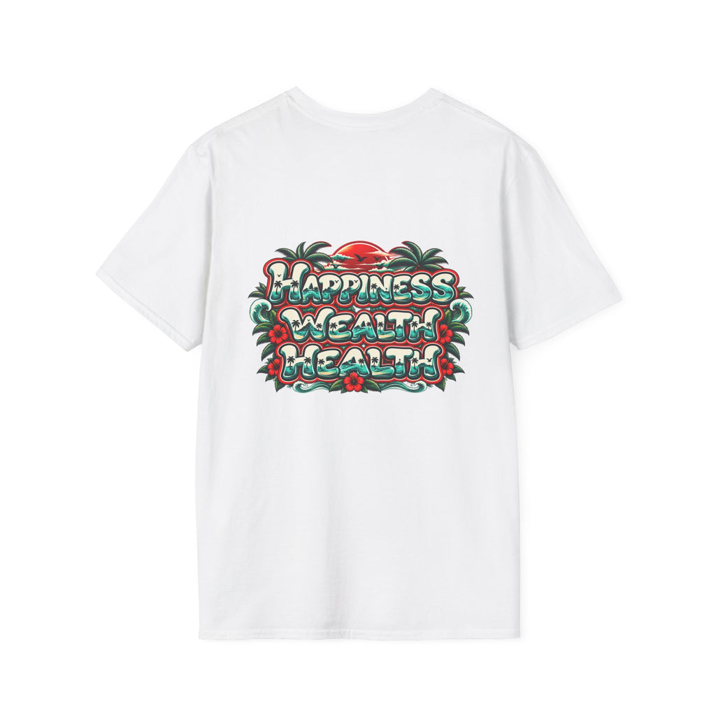 Konstant Growth 'Happiness Wealth Wealth' Graphic T-Shirt