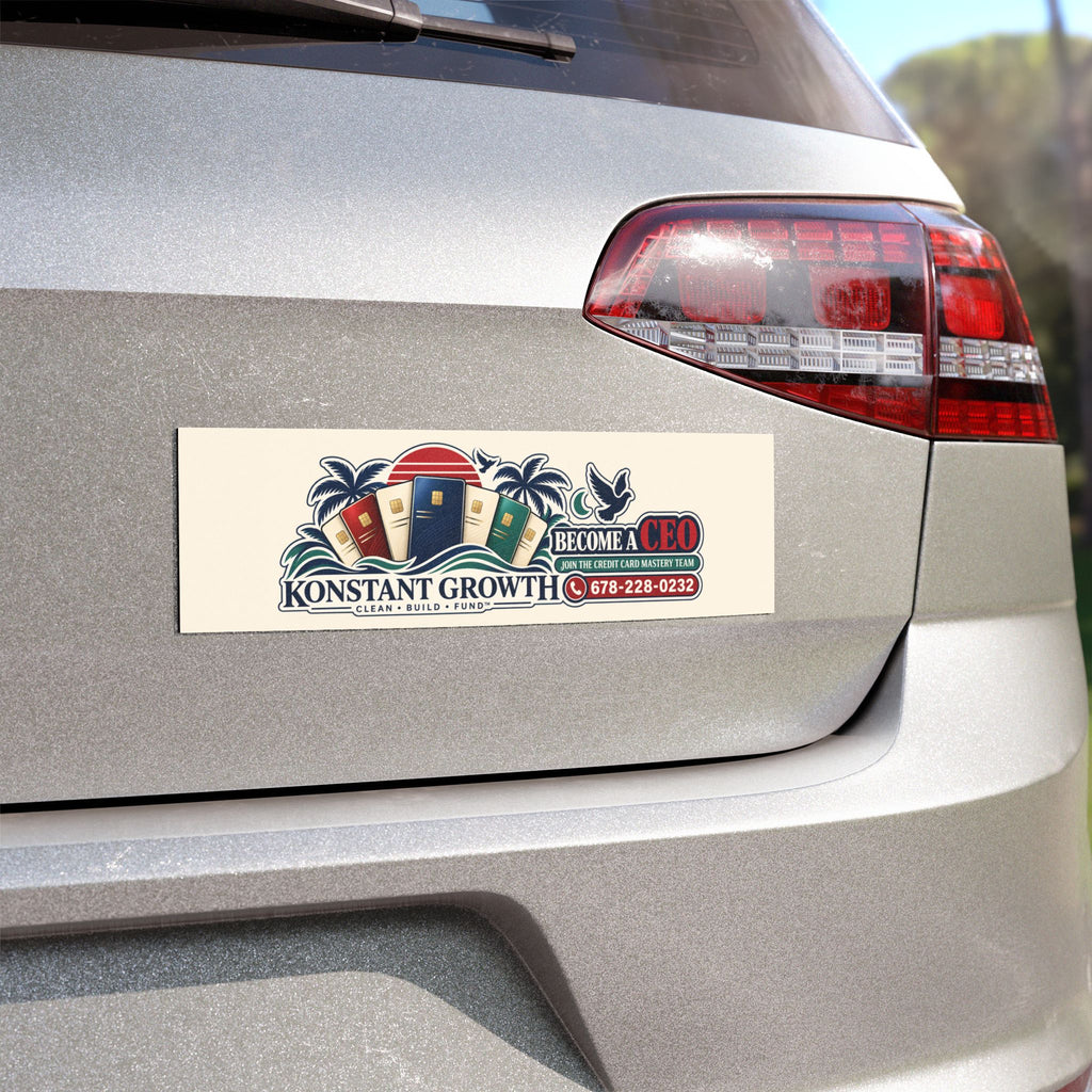 Car Magnet — "Konstant Growth Inc." Tropical Luxury Design (Happiness • Health • Wealth)