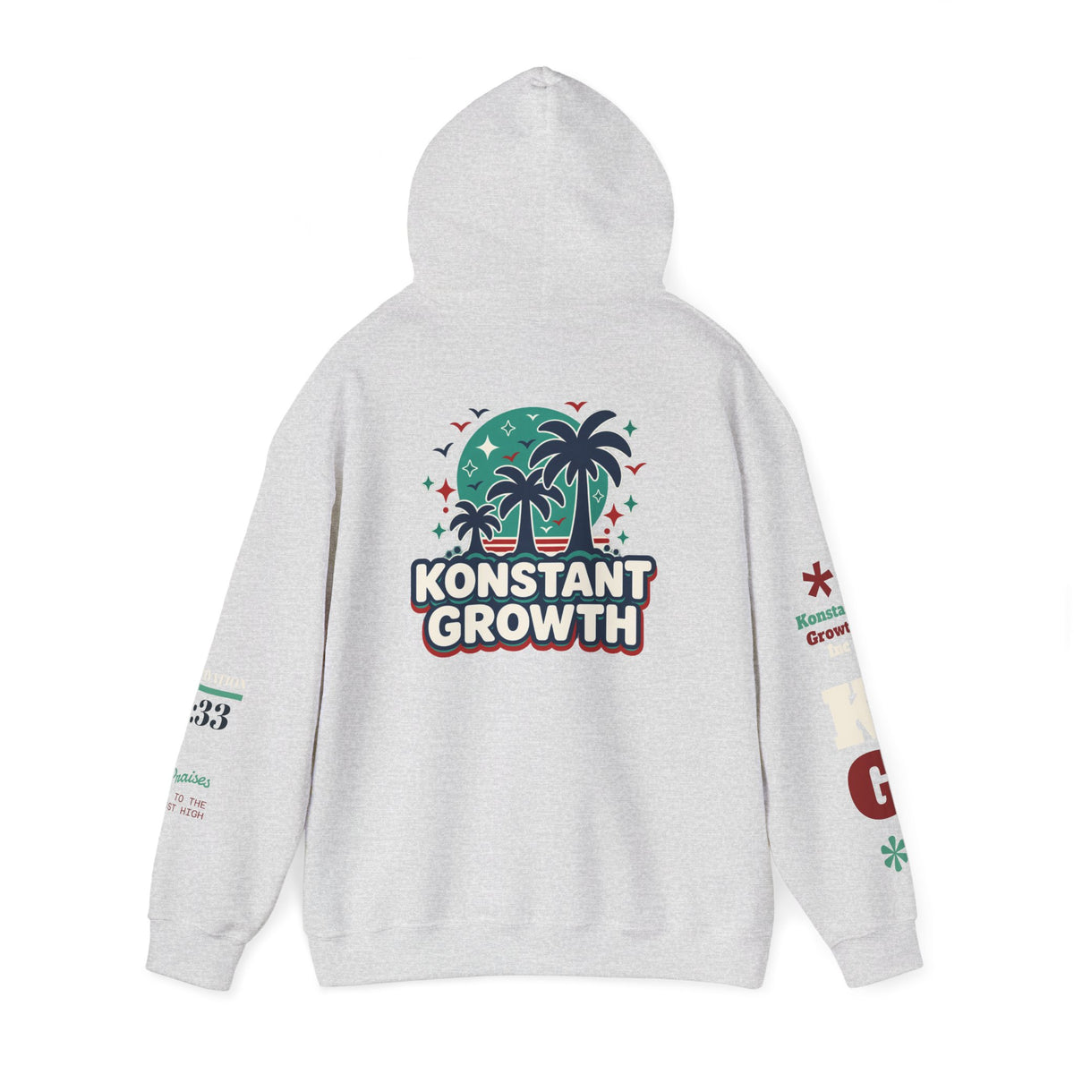 Konstant Growth Hoodie — Retro Palm Tree Graphic Sweatshirt