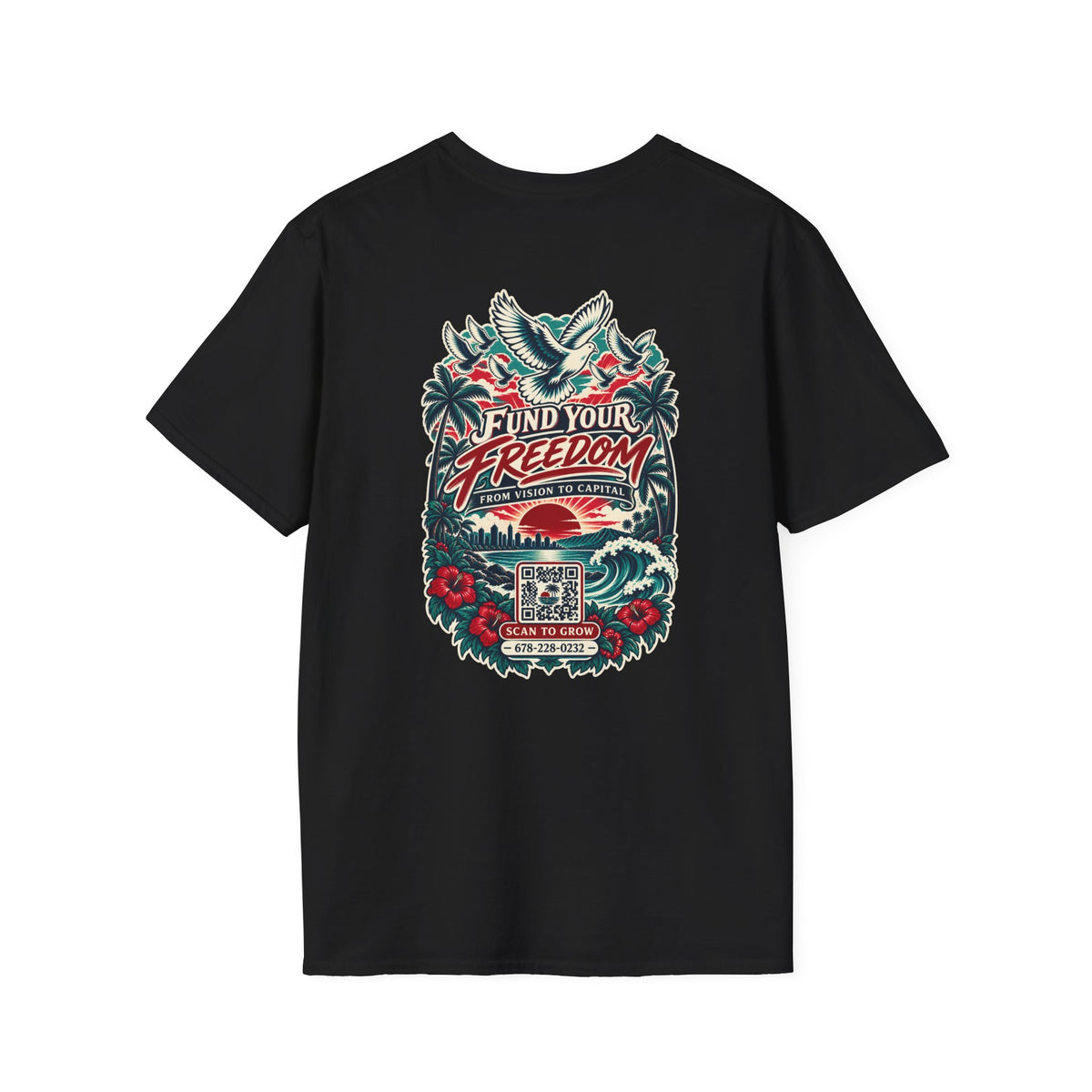 T-Shirt — 'Fund Your Freedom' Retro Graphic Tee (Konstant Growth Co.)