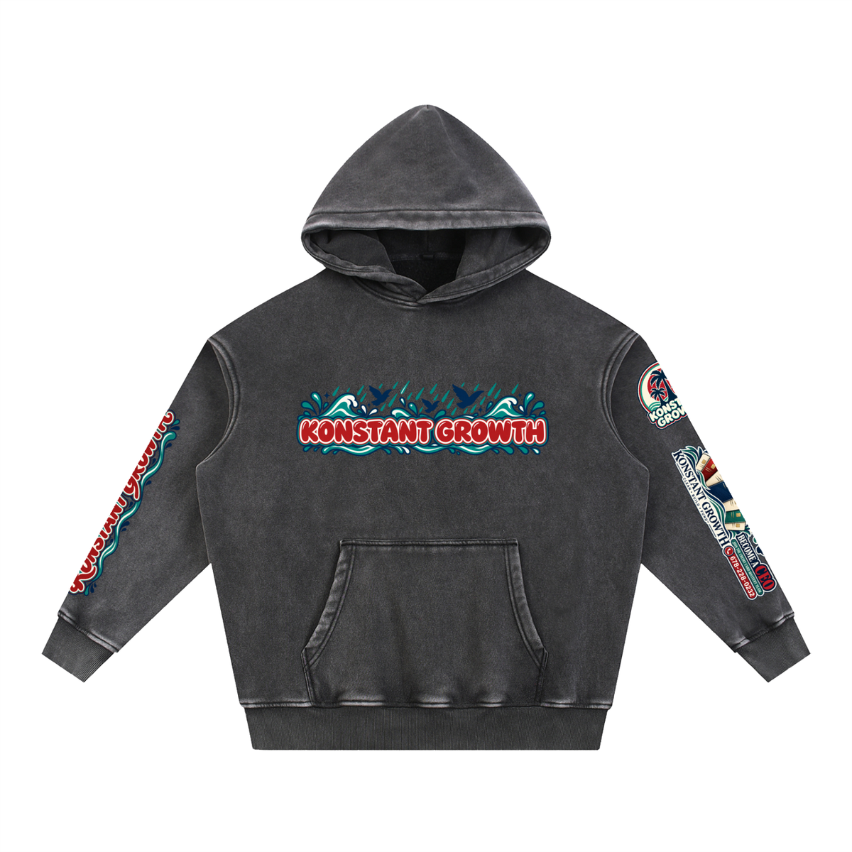 Konstant Growth Vintage — Snow-Wash Fleece Hoodie — Edition II ODMPOD