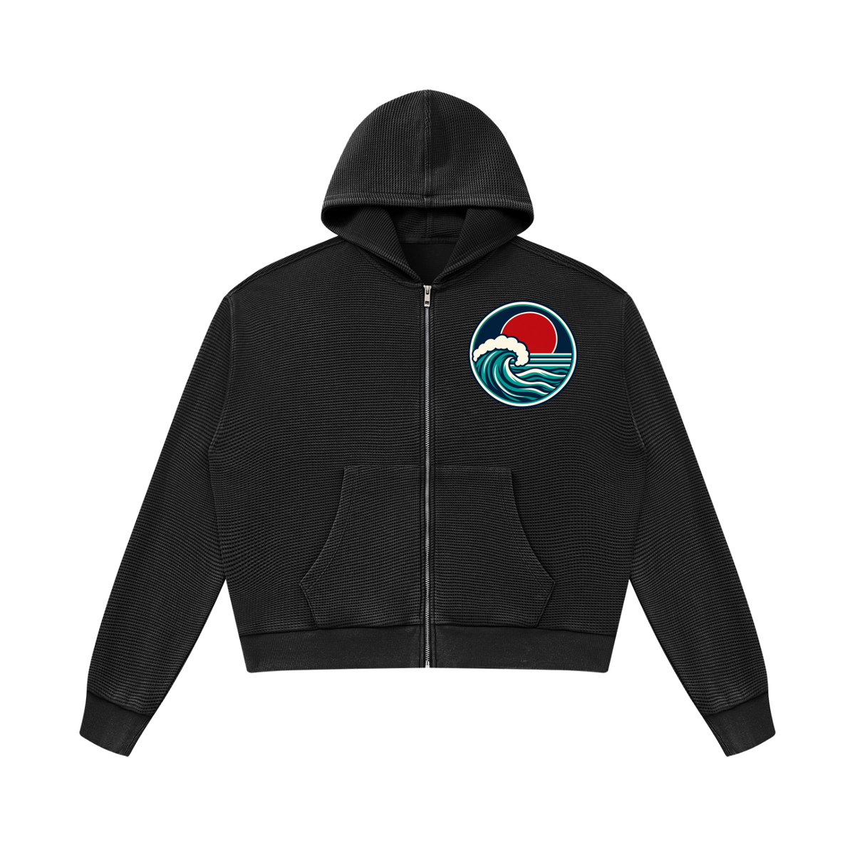 Unisex Mineral Wash Boxy Waffle Hoodie ODMPOD