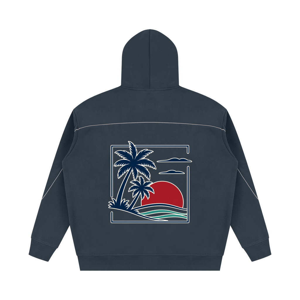 Konstant Growth Vintage — Unisex Oversized Piping Fleece Hoodie