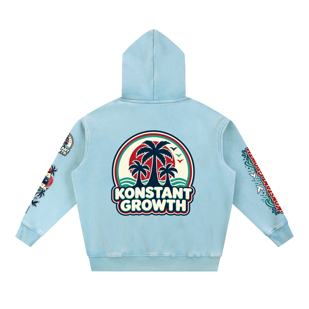 Konstant Growth Vintage — Snow Wash Fleece Oversize Hoodie