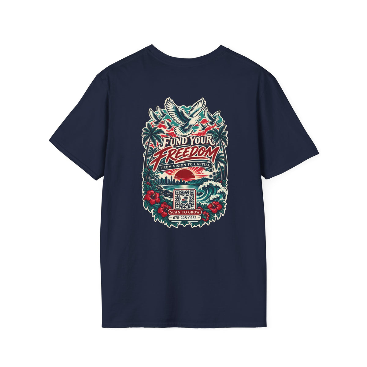 T-Shirt — 'Fund Your Freedom' Retro Graphic Tee (Konstant Growth Co.)