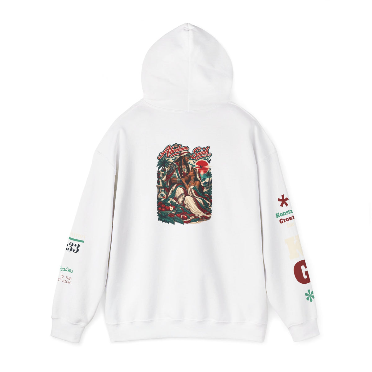 Hoodie - 'Divine Love' Graphic Hoodie with Vintage Bird & Floral Back Artwork