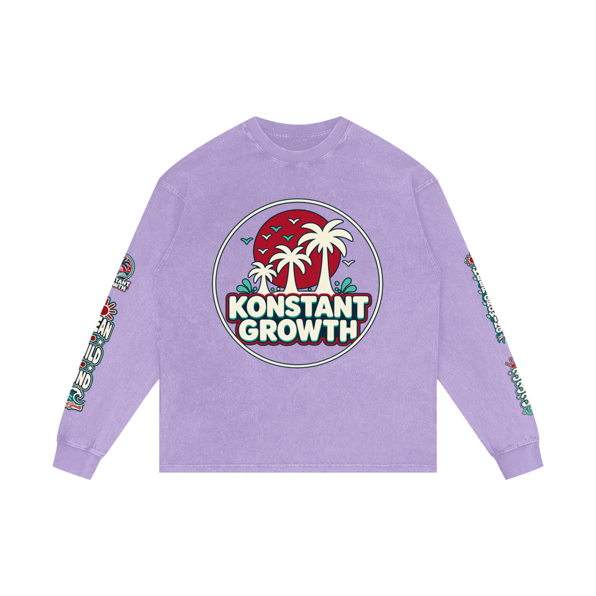 Konstant Growth Vintage — Alkaline Grapefruit Acid-Wash Long-Sleeve Tee ODMPOD