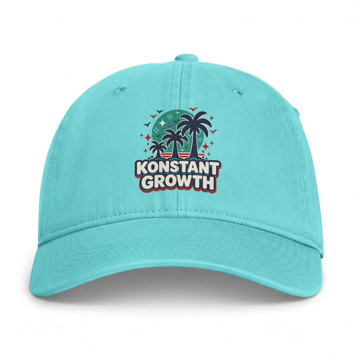 Konstant Growth Palm Hat — Coastal Vintage Baseball Cap Printify