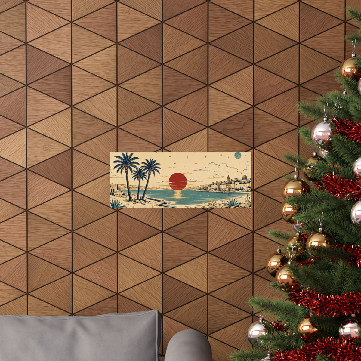 Konstant Growth Ancient Sunset Coast Panoramic Wall Art