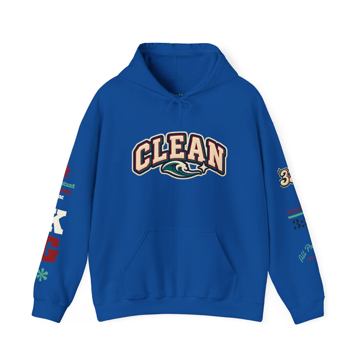 Clean Wave Hoodie — Graphic Palm-Globe Streetwear Hooded Sweatshirt Printify