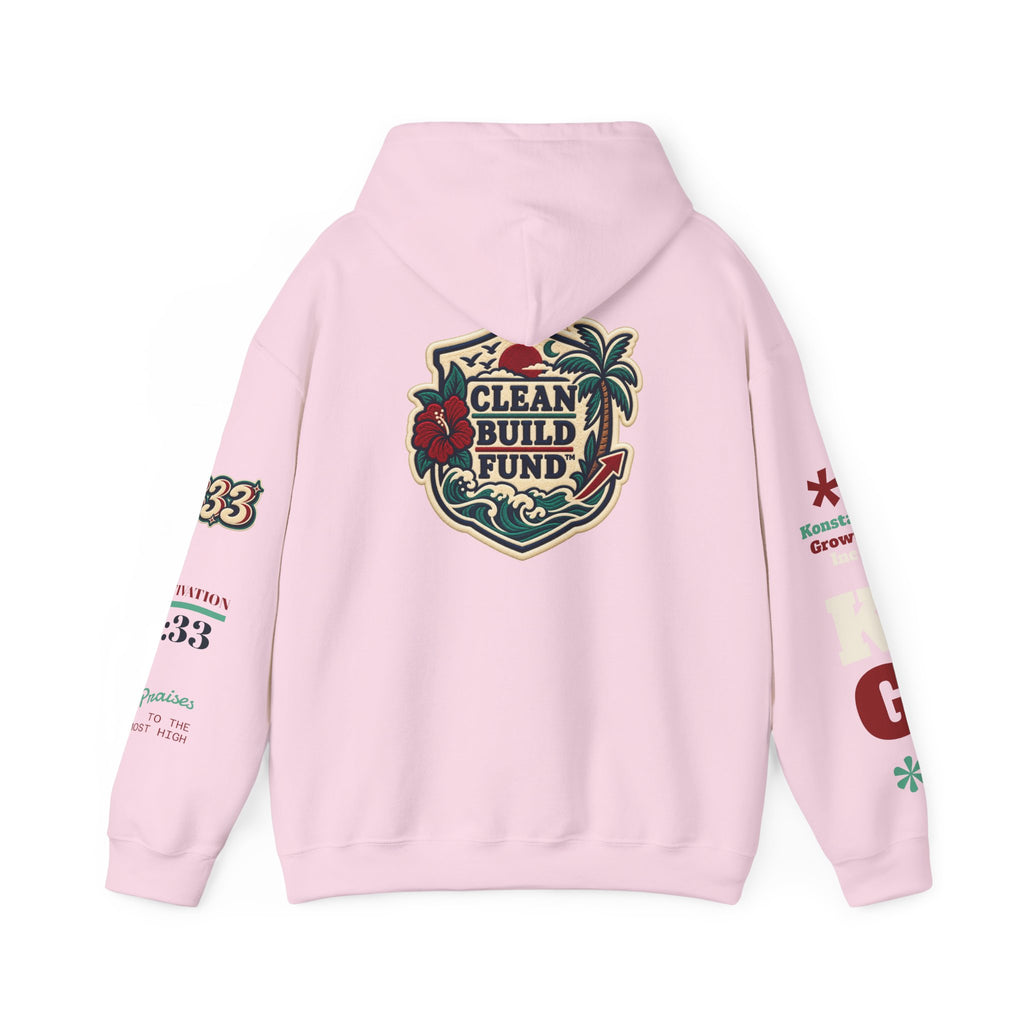 Funding Crewneck Hoodie — "Clean Build Fund" Graphic Pullover