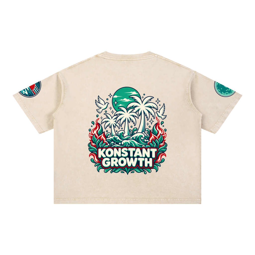 Mineral Wash Boxy Cotton T-Shirt ODMPOD