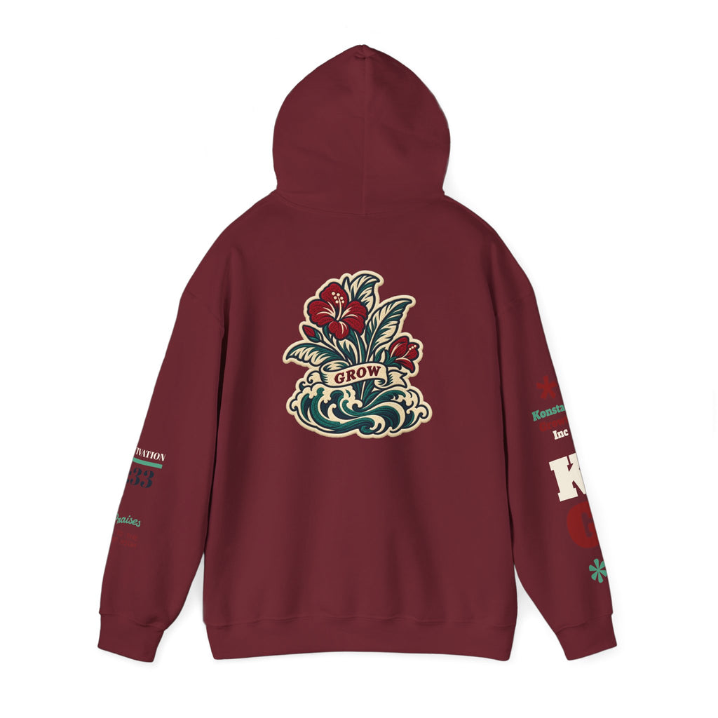 Copy of Hoodie - 'Divine Love' Graphic Hoodie with Vintage Bird & Floral Back Artwork