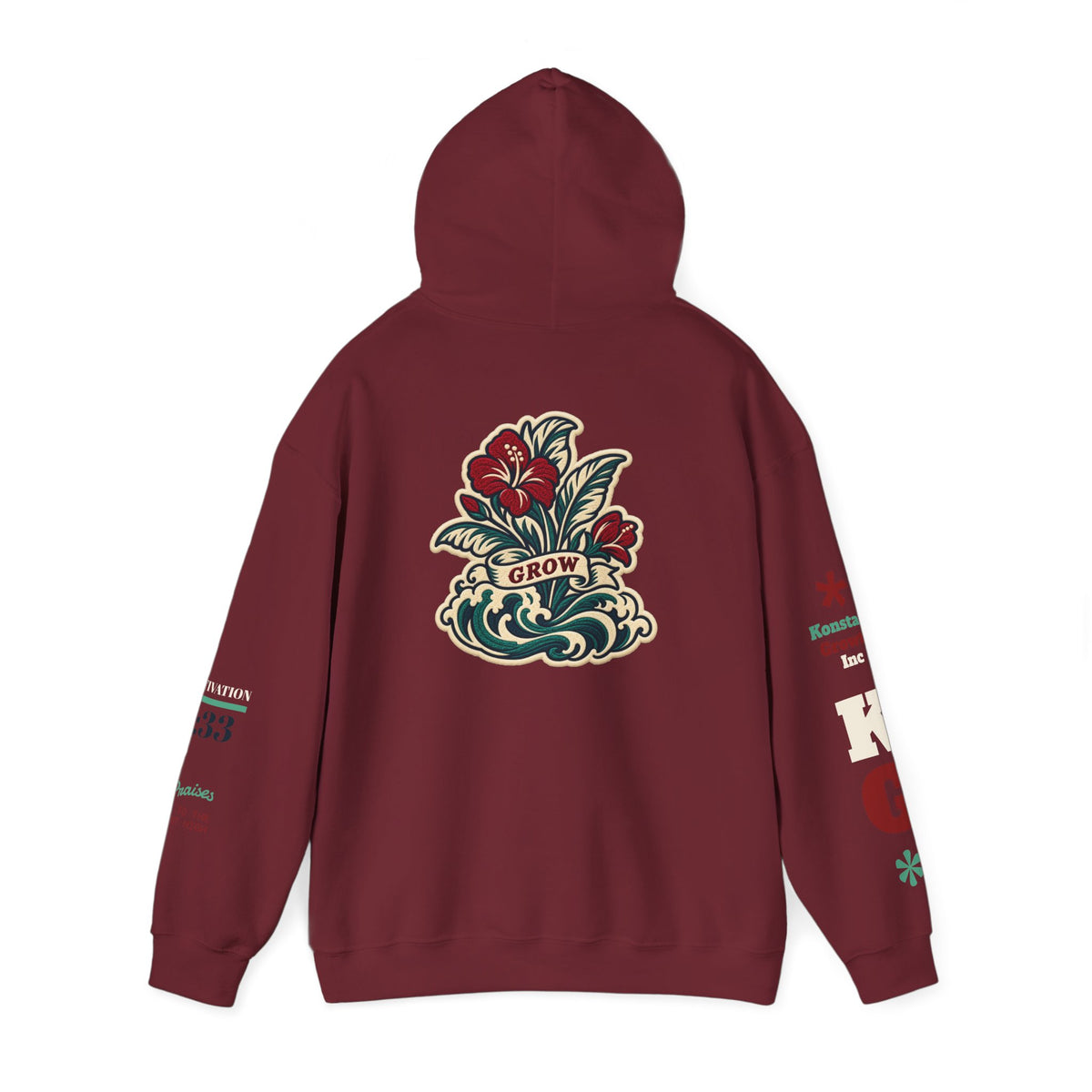 Copy of Hoodie - 'Divine Love' Graphic Hoodie with Vintage Bird & Floral Back Artwork
