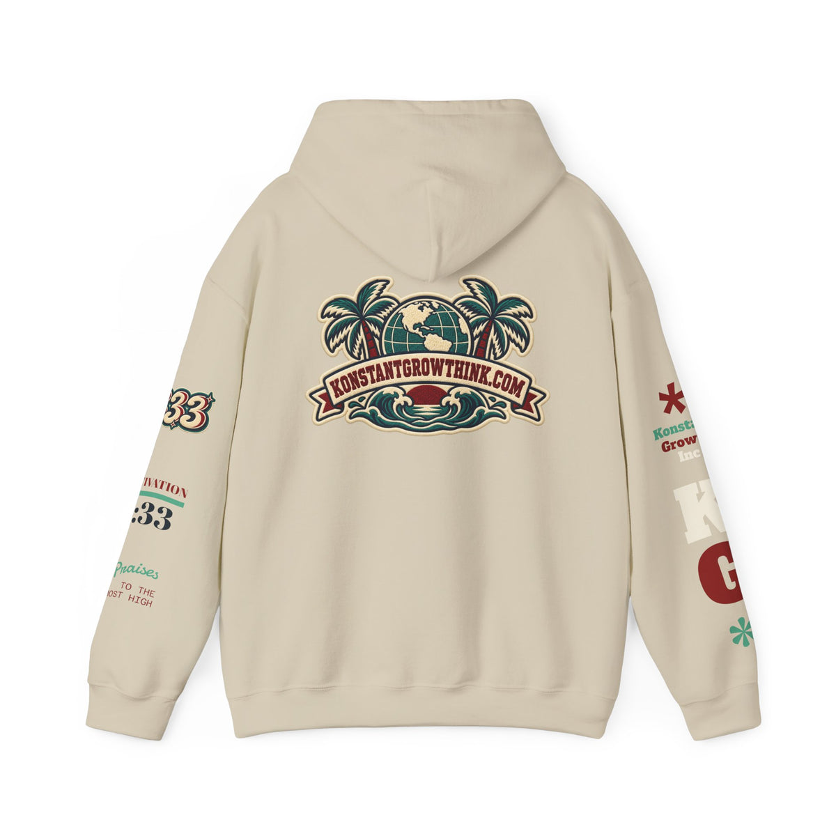 Clean Wave Hoodie — Graphic Palm-Globe Streetwear Hooded Sweatshirt