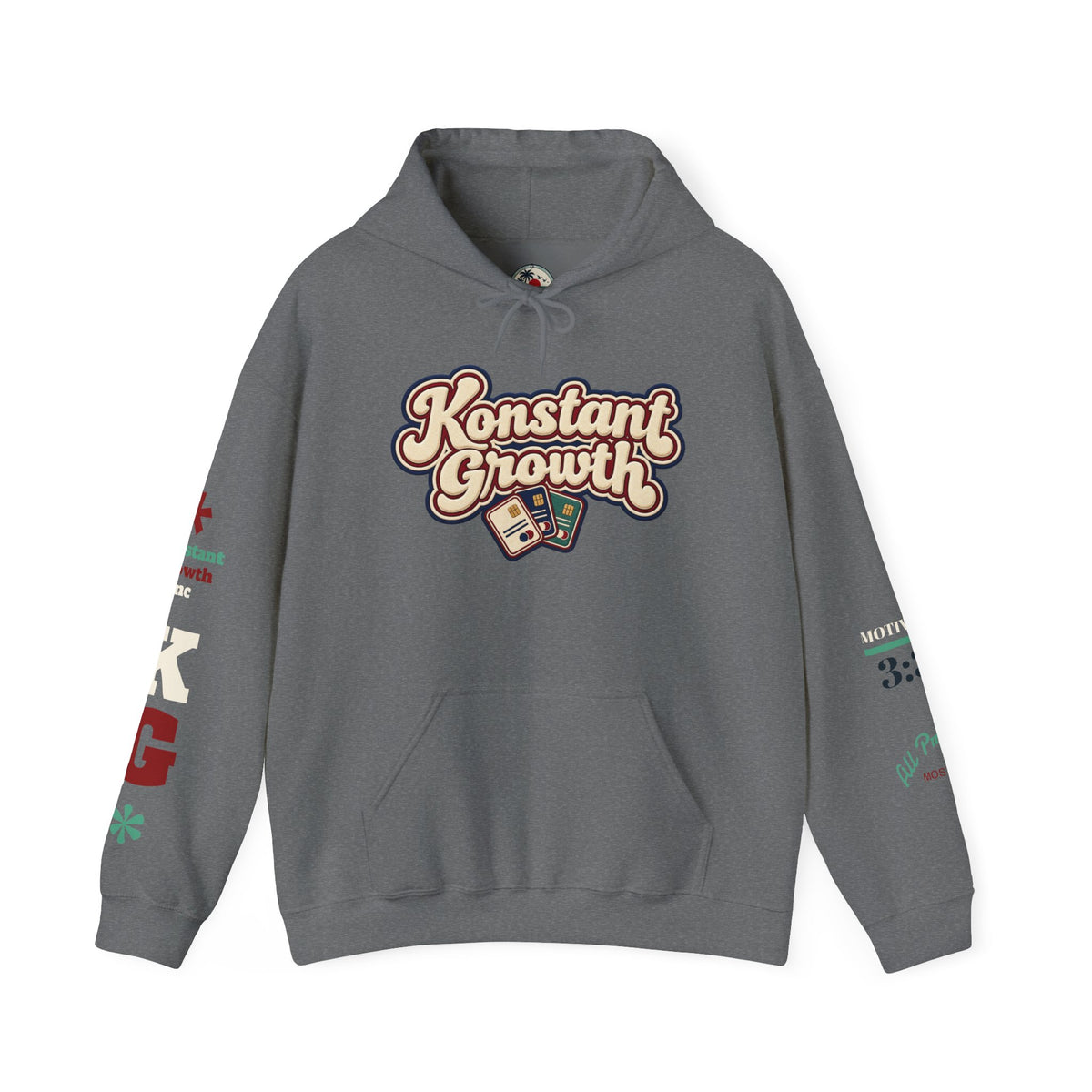 Konstant Growth Hoodie — Retro Palm Tree Graphic Sweatshirt Printify
