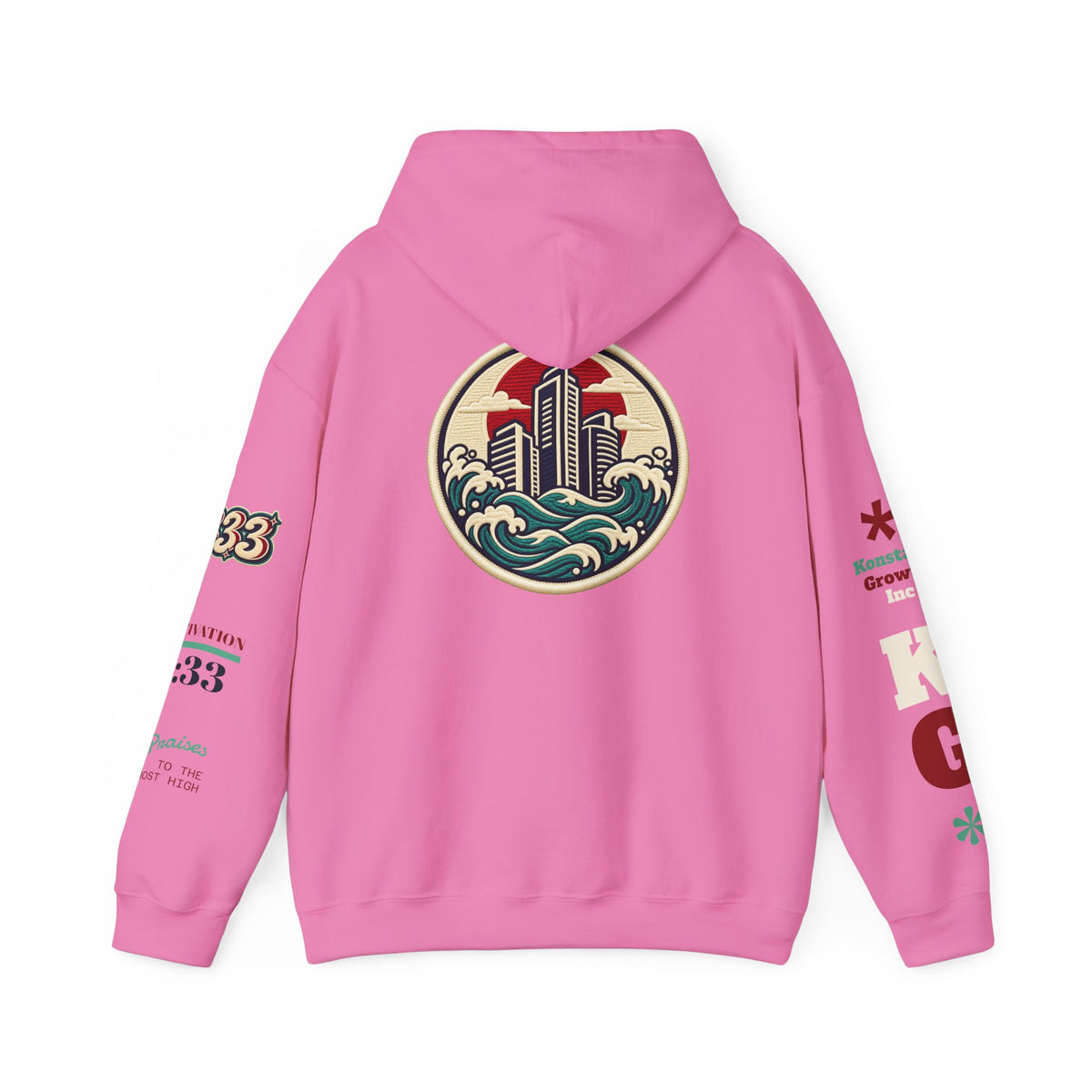 Build Cityscape Hoodie — Vintage Surf-Inspired 'BUILD' Graphic Pullover
