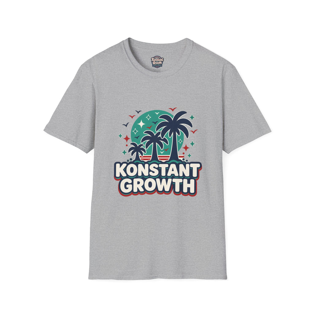 Konstant Growth Palm Tree T‑Shirt — Tropical Motivational Graphic Tee