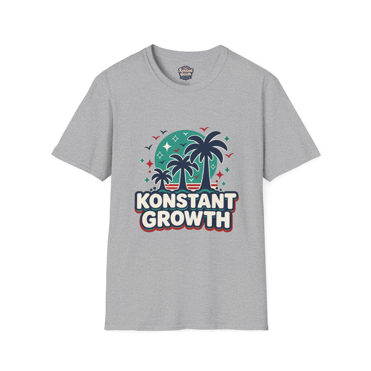 Konstant Growth Palm Tree T‑Shirt — Tropical Motivational Graphic Tee