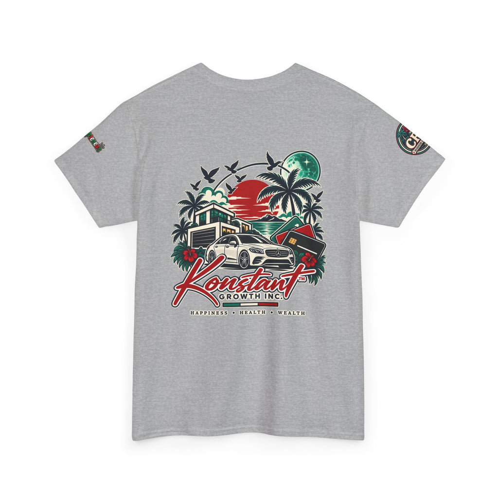 Copy of Konstant Growth Inc. Tee — Retro Car & Palm Beach Graphic T-Shirt