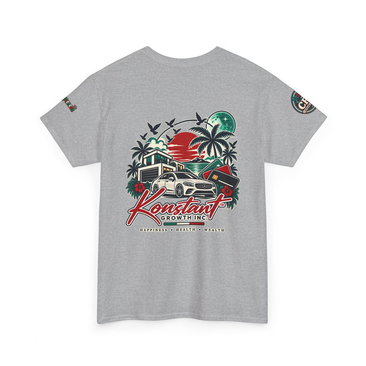 Copy of Konstant Growth Inc. Tee — Retro Car & Palm Beach Graphic T-Shirt
