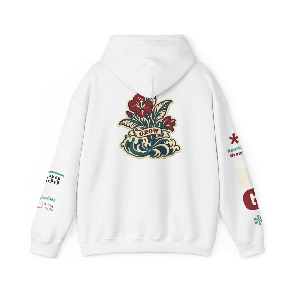 Copy of Hoodie - 'Divine Love' Graphic Hoodie with Vintage Bird & Floral Back Artwork