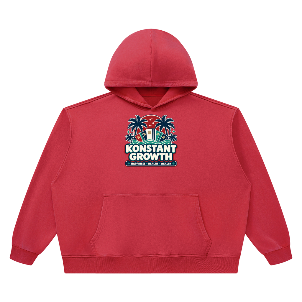 Konstant Growth Vintage — Unisex Heavyweight Vintage Wash Boxy Hoodie
