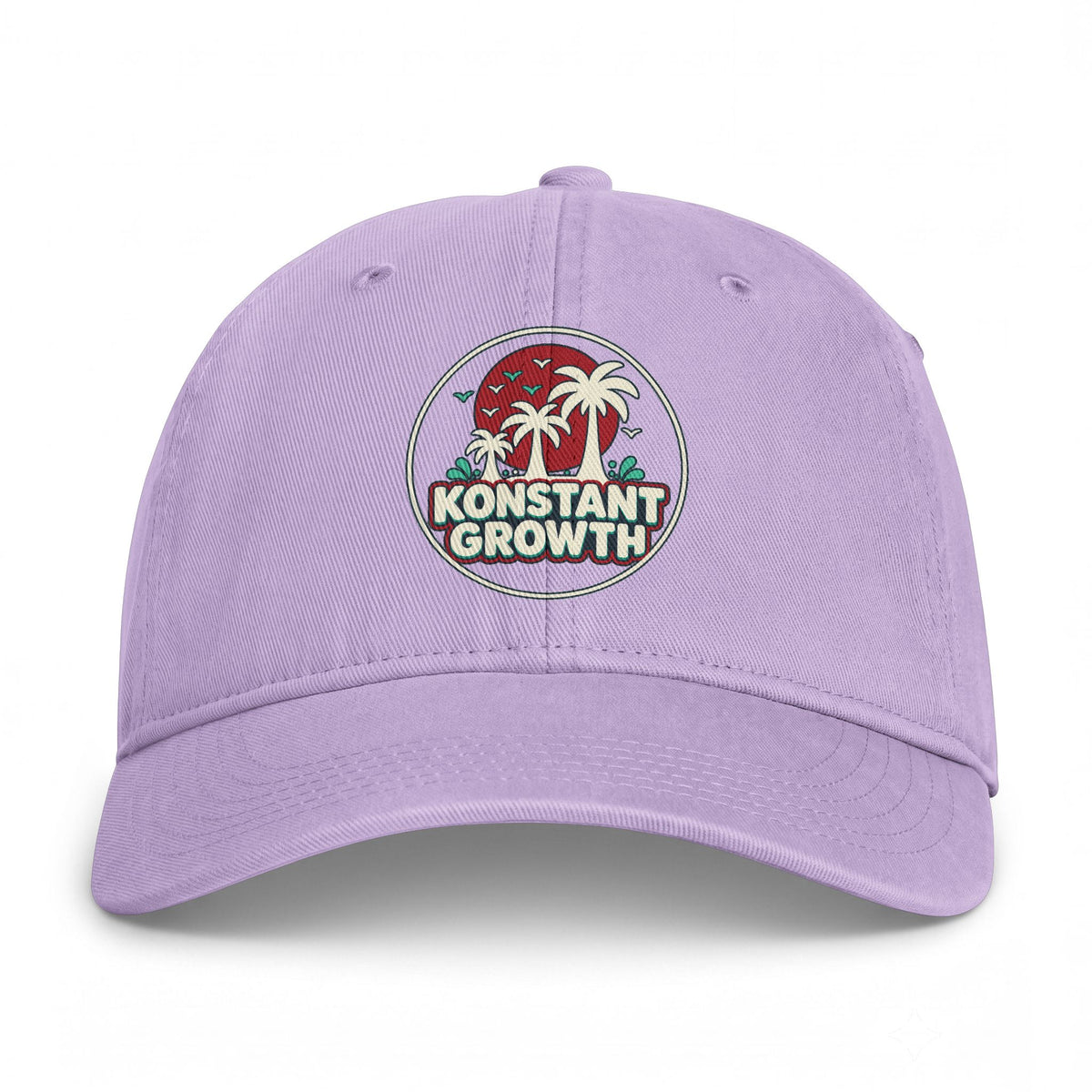 Coastal Washed Cap — 'Konstant Growth' Palm Beach Dad Hat Printify