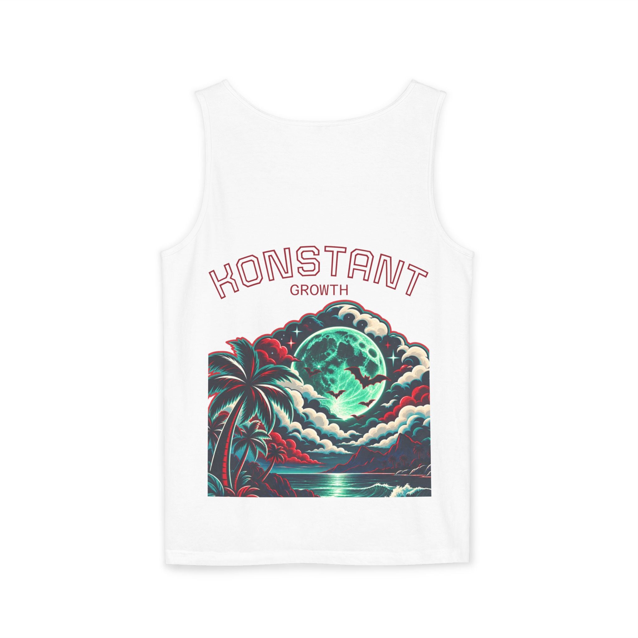 Konstant Growth tropical moon illustration Tank Top | motivational graphic