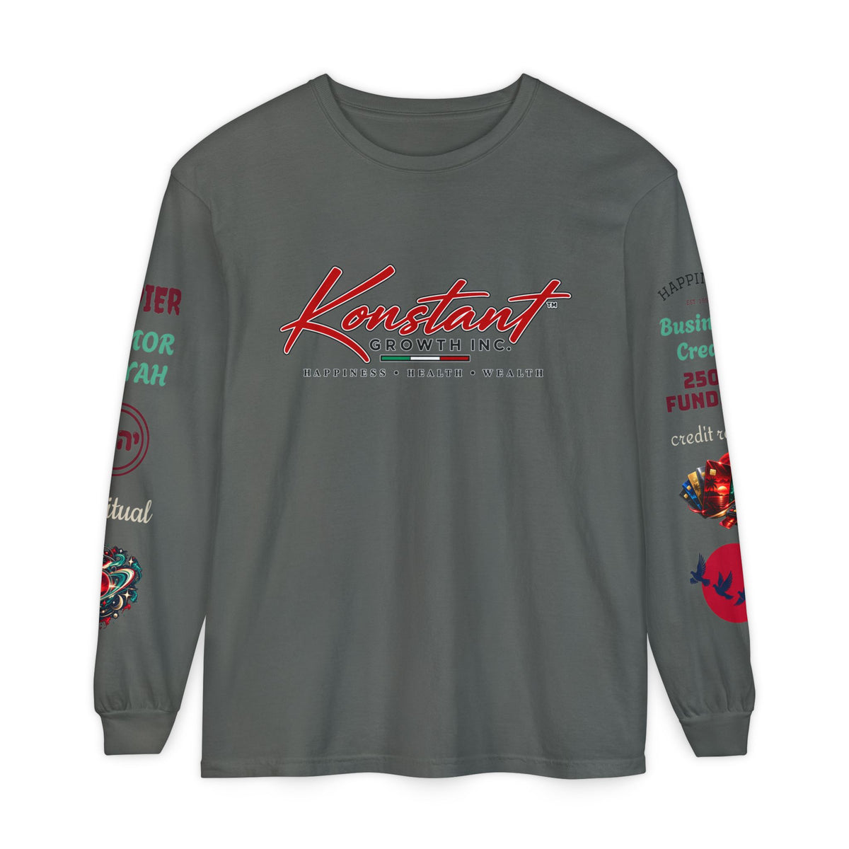 Konstant Growth Inc. Long Sleeve Tee — Tropical Moon Beach Graphic