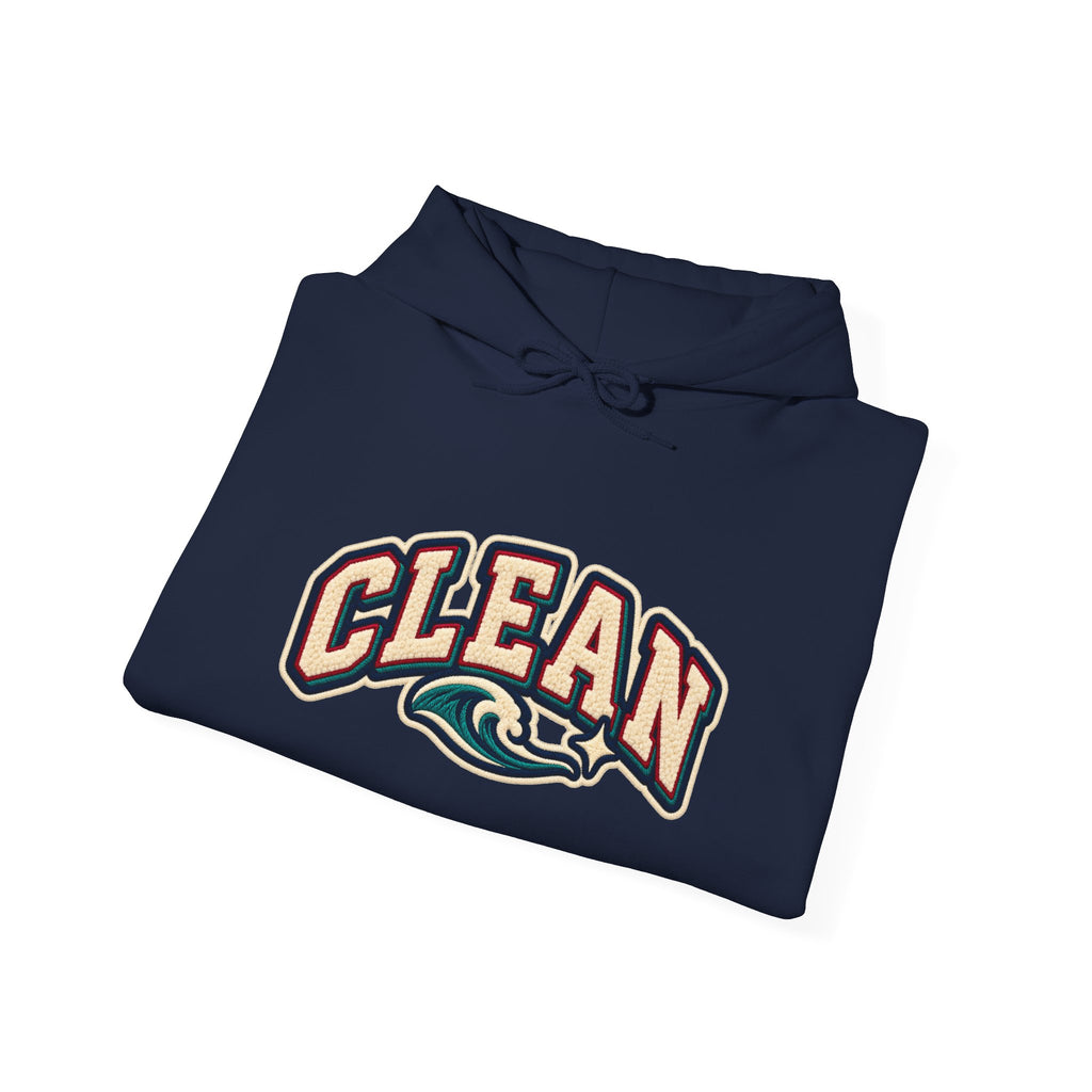 Clean Wave Hoodie — Graphic Palm-Globe Streetwear Hooded Sweatshirt