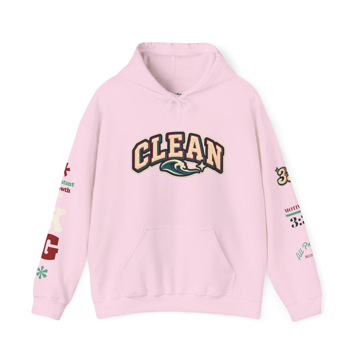 Clean Wave Hoodie — Graphic Palm-Globe Streetwear Hooded Sweatshirt Printify
