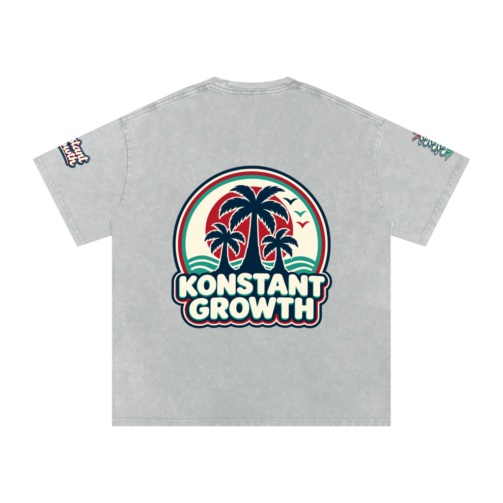 Konstant Growth Vintage — Snow Washed Oversized Cotton T-Shirt