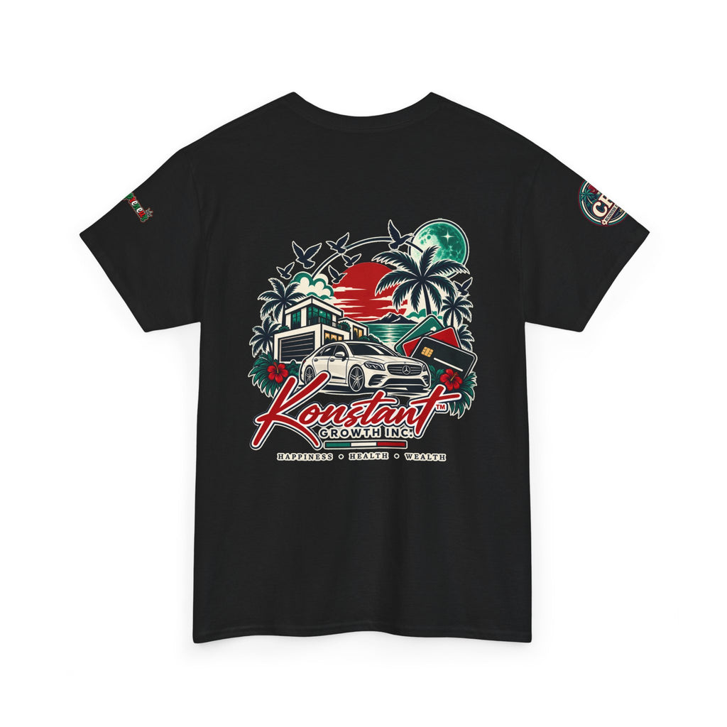 Copy of Konstant Growth Inc. Tee — Retro Car & Palm Beach Graphic T-Shirt