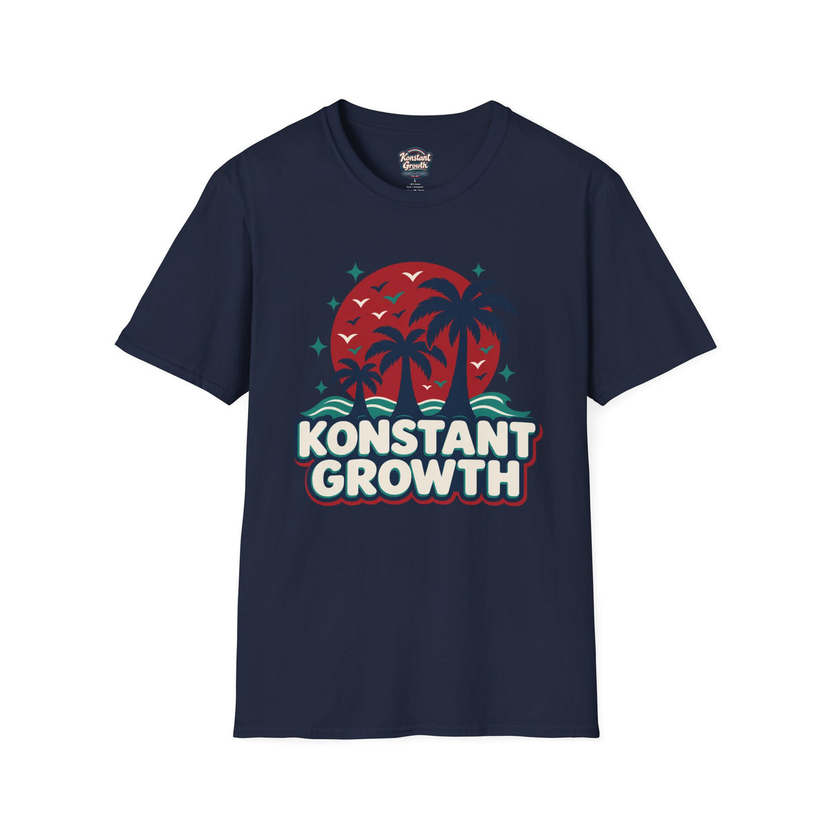 Konstant Growth Graphic T-Shirt — Retro Palm Beach / Atlanta Vibes Printify