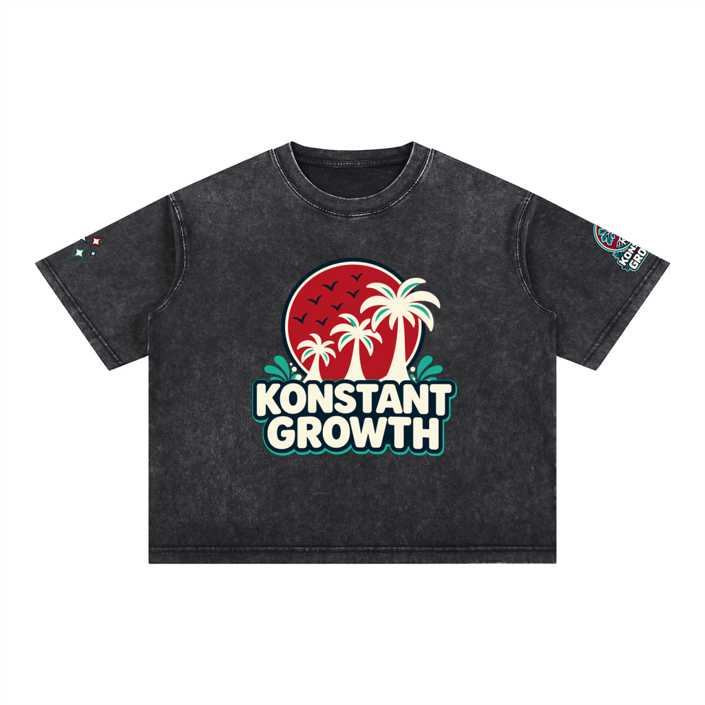 Mineral Wash Boxy Cotton T-Shirt