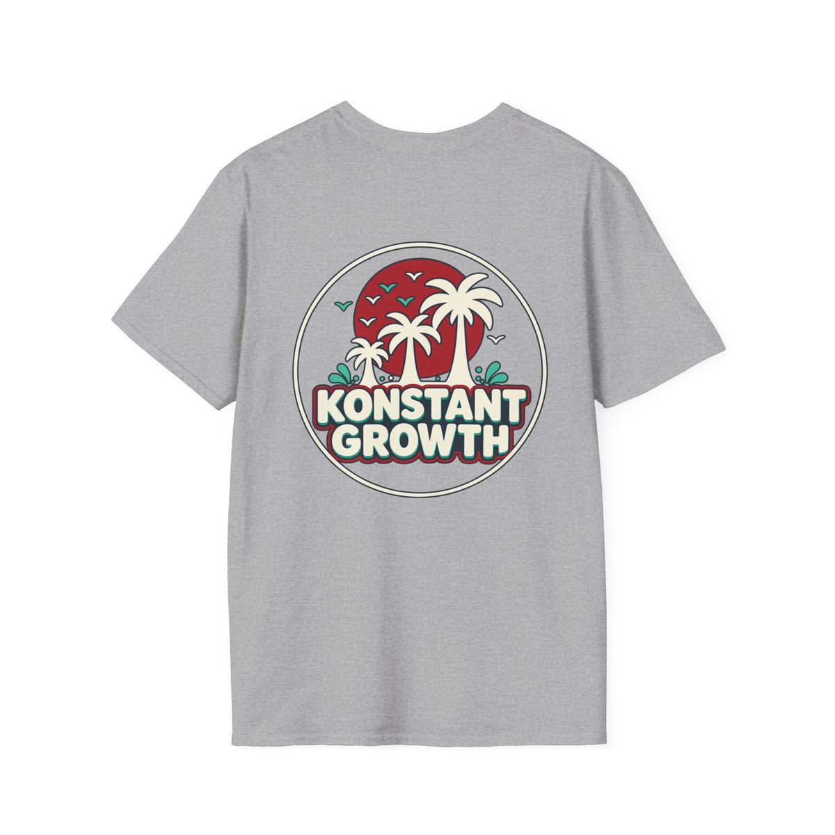 Konstant Growth Retro Palm Sunset T-Shirt — Alternate Edition Printify