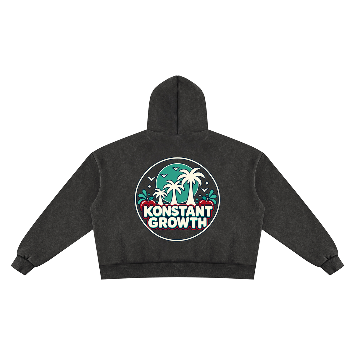 Unisex Vintage Wash Fleece Boxy Hoodie ODMPOD