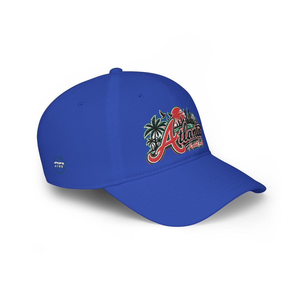 Copy of Konsanty Grounds circular logo Baseball Cap | Embroidered coffee badge, black hat