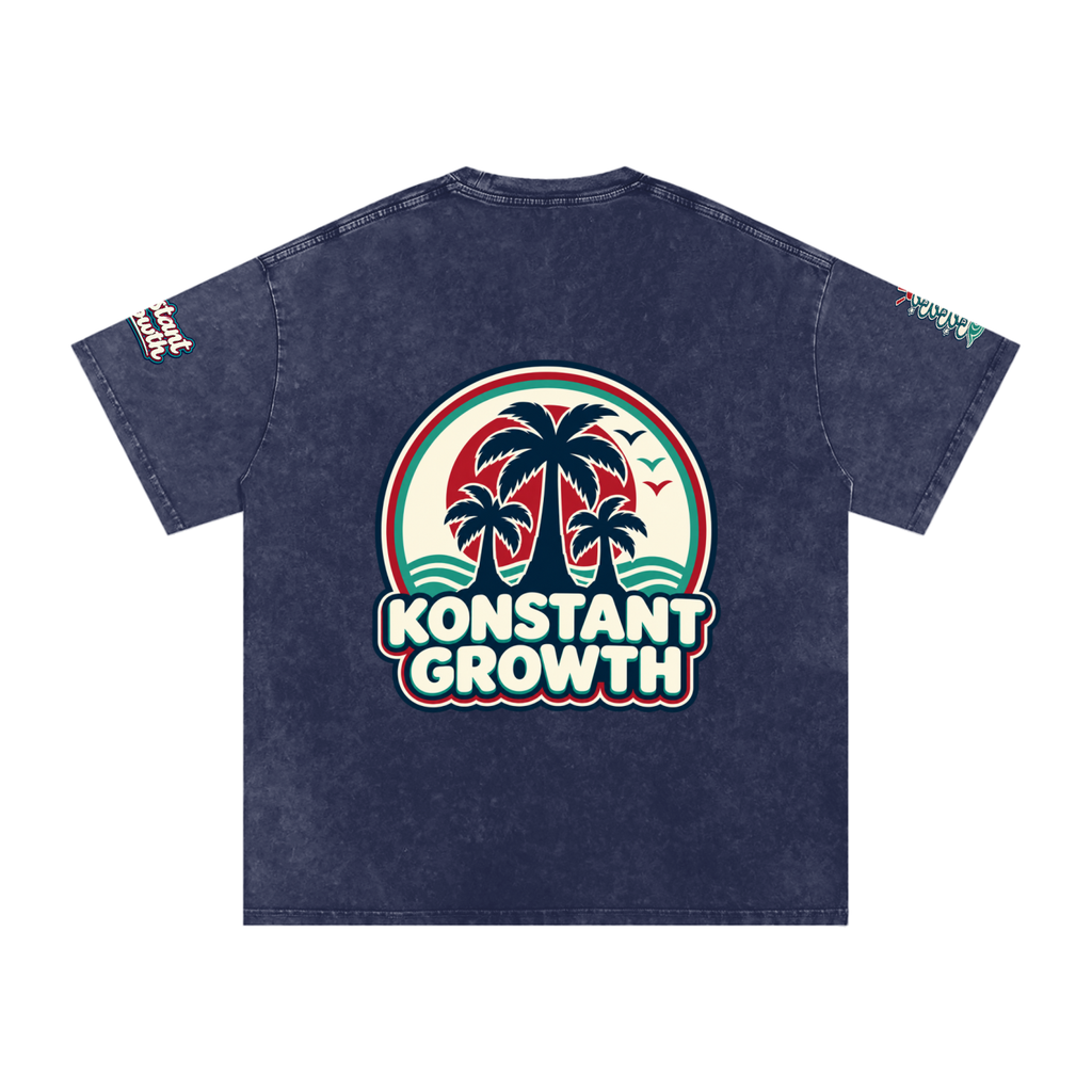 Konstant Growth Vintage — Snow Washed Oversized Cotton T-Shirt