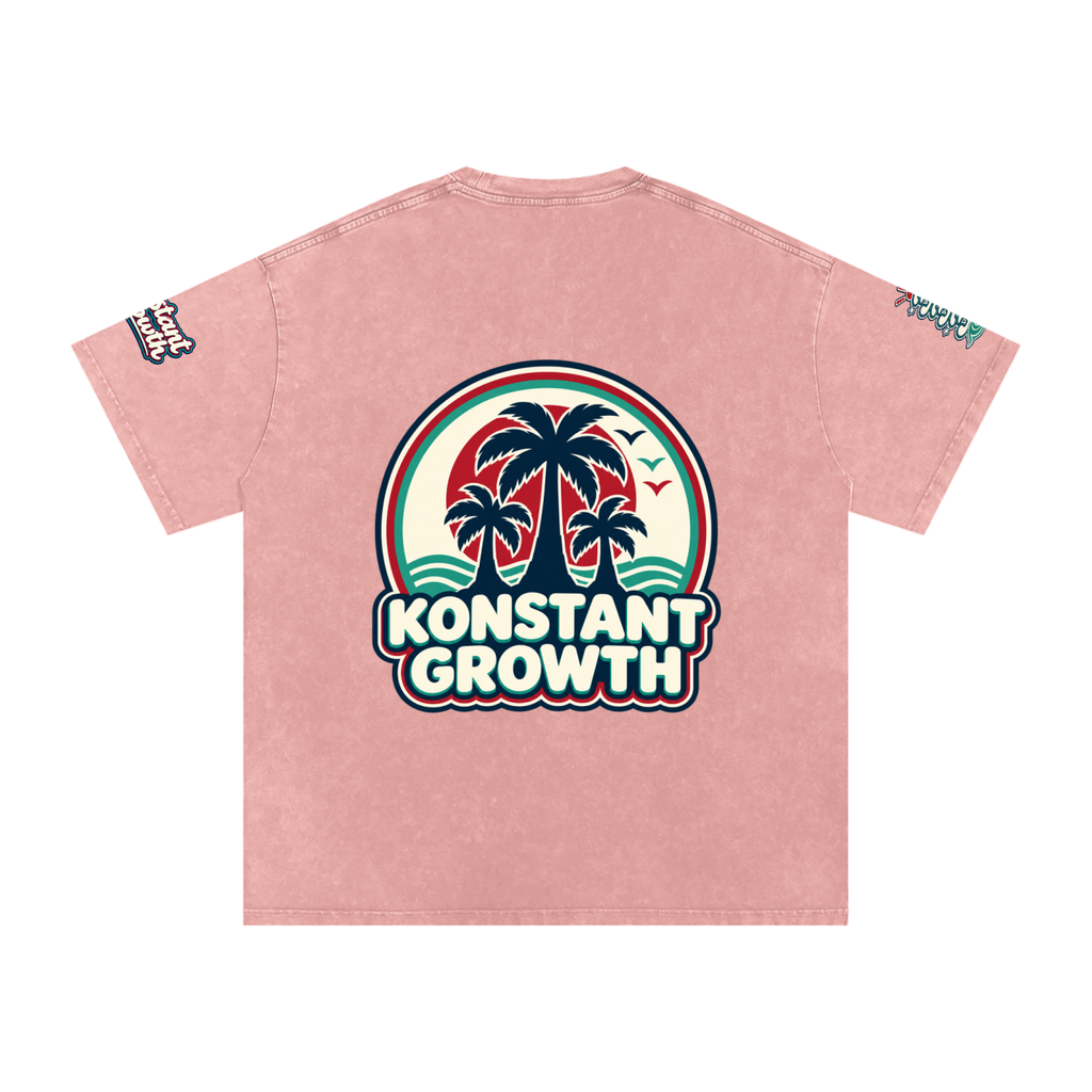 Konstant Growth Vintage — Snow Washed Oversized Cotton T-Shirt