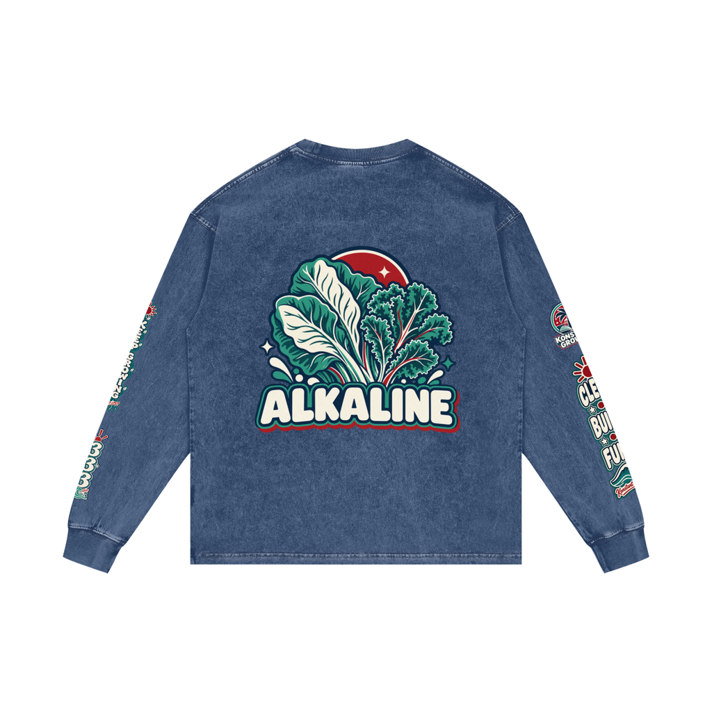 Acid Wash Oversize Long Sleeve T-Shirt