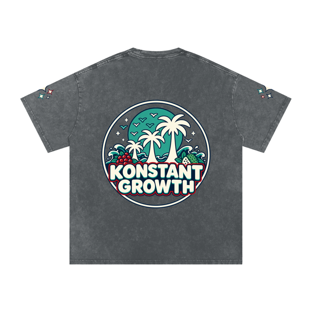 Snow Washed Oversized Cotton T-Shirt ODMPOD