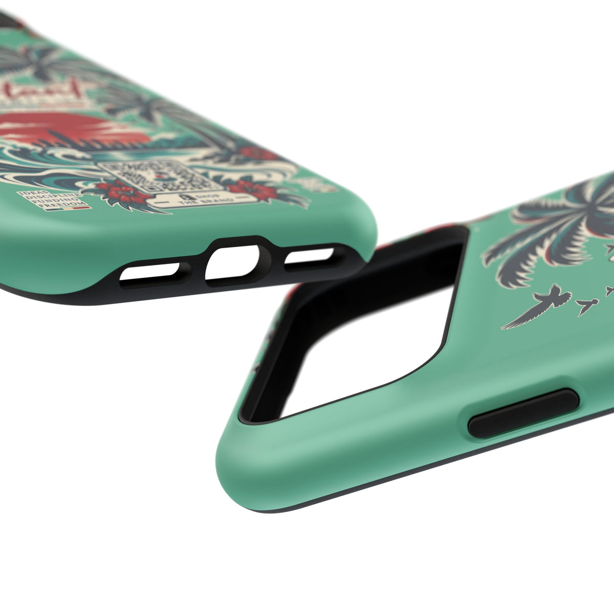 Tropical Palm Impact Phone Case — "Konstant Growth Inc." Retro Sunset Floral Design