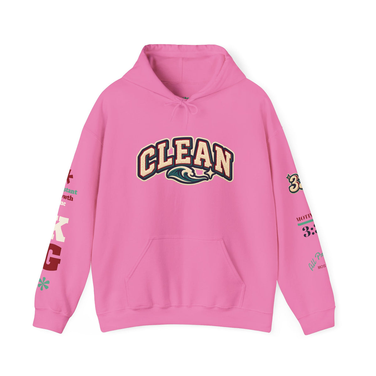 Clean Wave Hoodie — Graphic Palm-Globe Streetwear Hooded Sweatshirt Printify