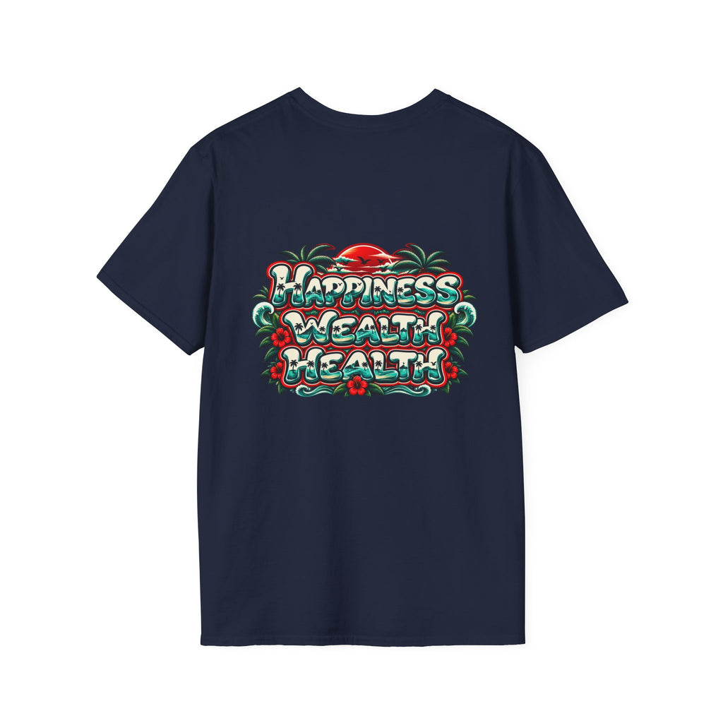 Konstant Growth 'Happiness Wealth Wealth' Graphic T-Shirt