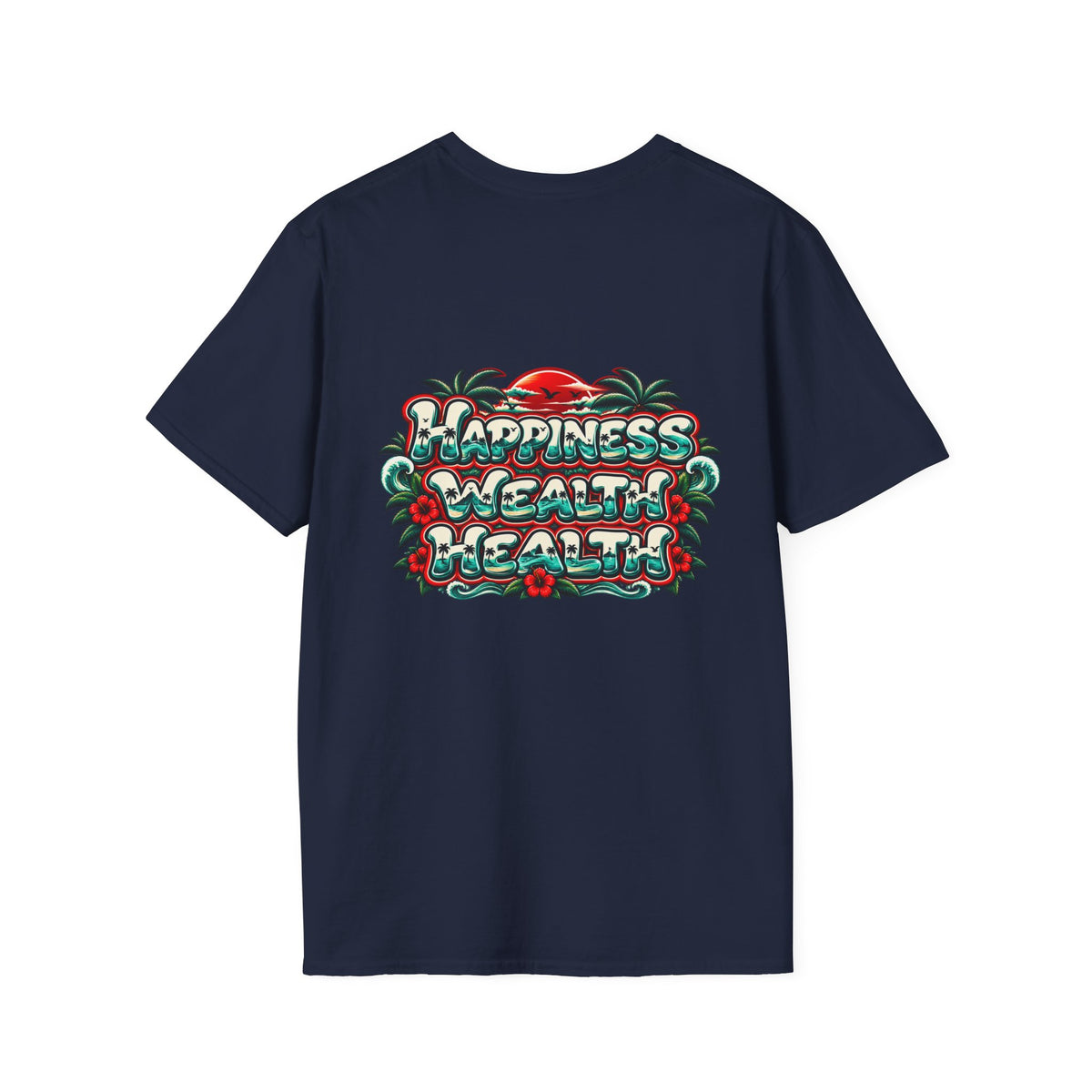 Konstant Growth 'Happiness Wealth Wealth' Graphic T-Shirt