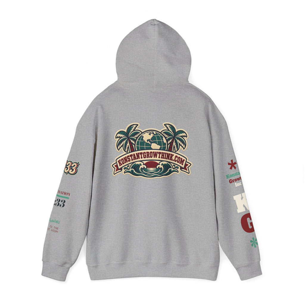 Clean Wave Hoodie — Graphic Palm-Globe Streetwear Hooded Sweatshirt