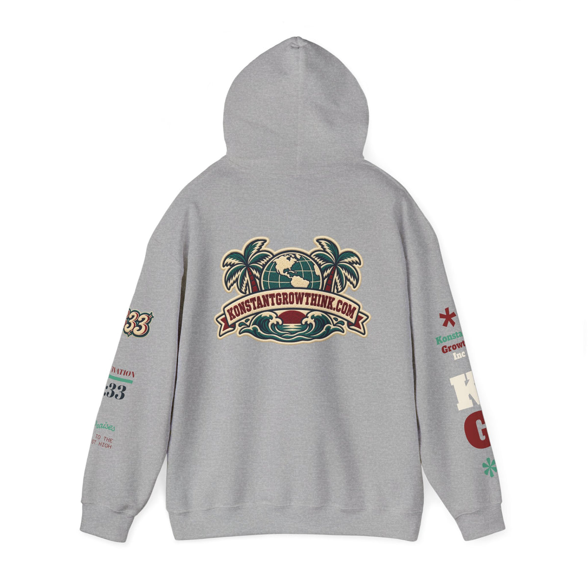 Clean Wave Hoodie — Graphic Palm-Globe Streetwear Hooded Sweatshirt