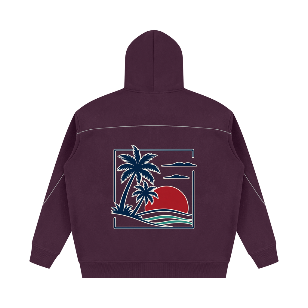 Konstant Growth Vintage — Unisex Oversized Piping Fleece Hoodie